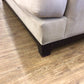 AS-IS RTG Cindy Crawford Beige Fabric Tufted Seat Sofa