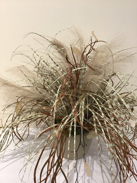 Pampas Grass Florals w/Ceramic Vase
