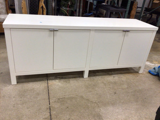 White Four Door Wood Credenza
