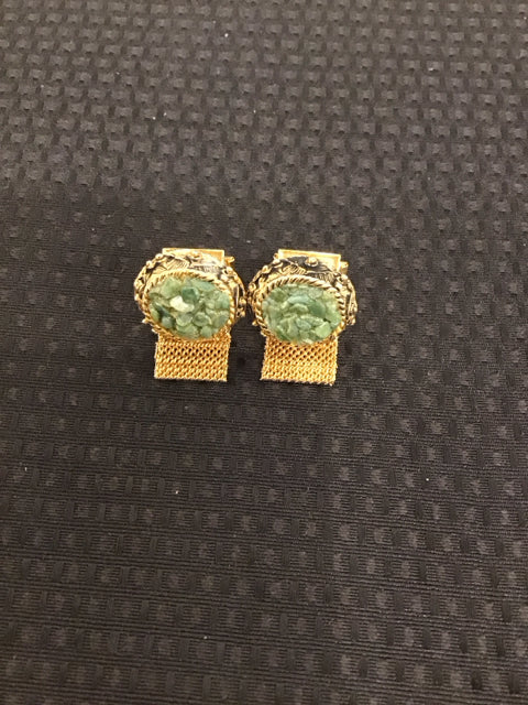 Goldtone W/Jaden Like Stone Cufflinks