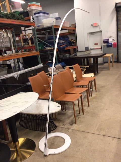 White Arc Modern Led Metal Floor Lamp