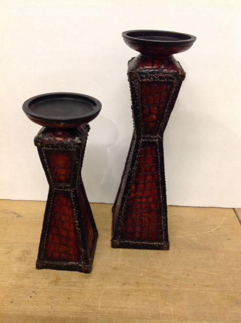 9",12" Graduated Resin Candle Holders