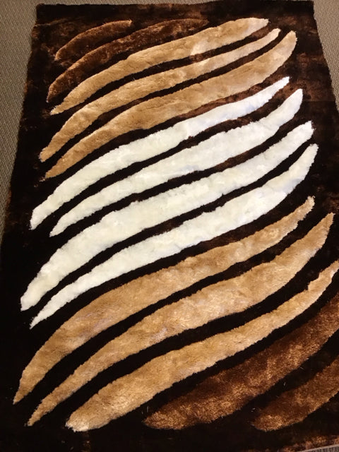 7'2"x4'10" Muti Brown Beige White