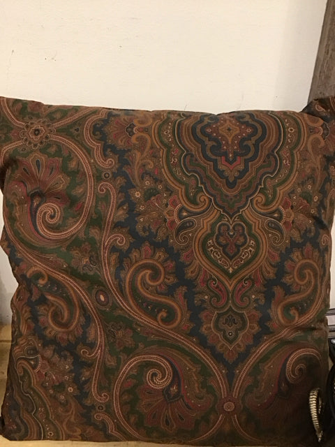 20" Paisley Print Pillow