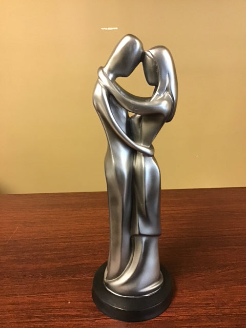 12" Pewter Resin Man/Woman Sculpture