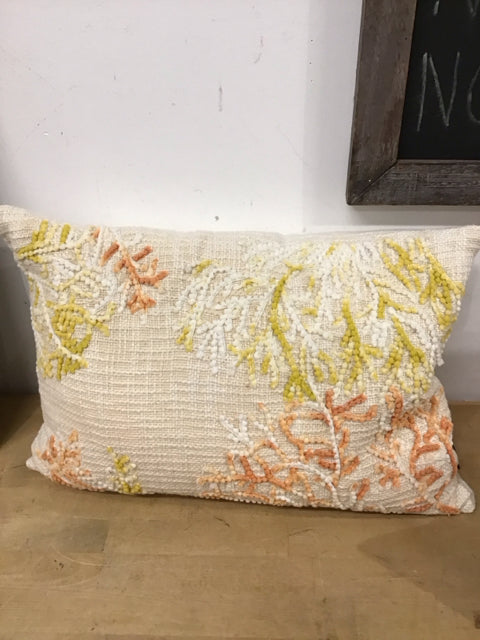 19"x13" Coral Reef Woven Lumbar Pillow