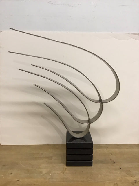 Global Views "Swoosh" Sculpture on Marble