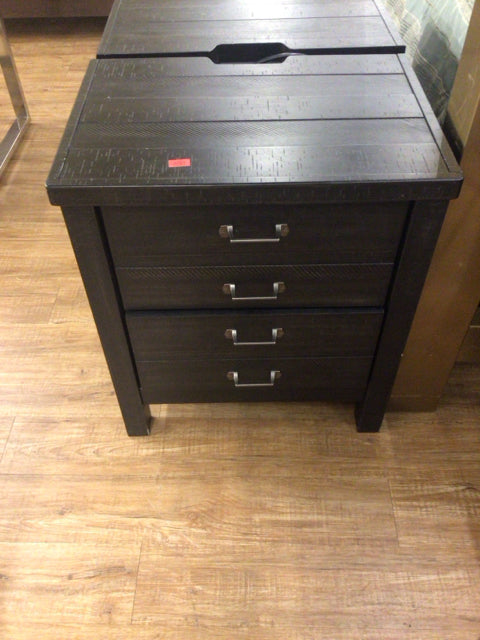 Millennium By Ashley Black Wood Two Nightstand