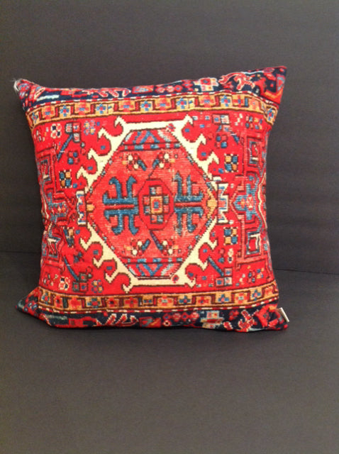 Boho Red Tapestry Fleece Pillow