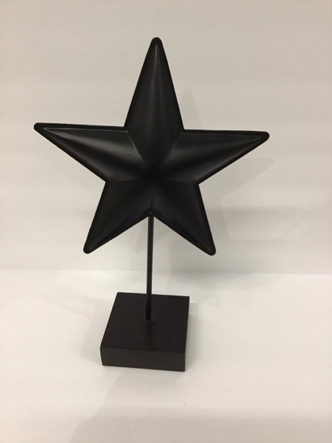 15" Black Metal Star Sculpture