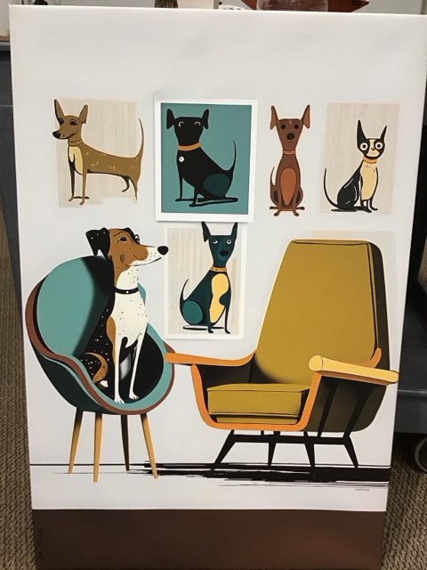 36"x24" Dog Art By Monika Jones