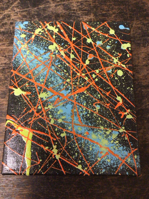 10" X 8" Acrylic Abstract On Canvas