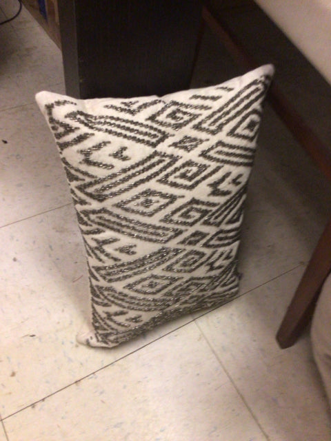 Small Beaded Cream Pillow