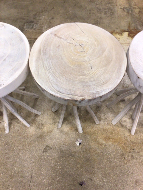 Whitewashed Wood/Branch Leg Table