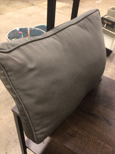 Grey Rectangle Small Lumbar Pillow