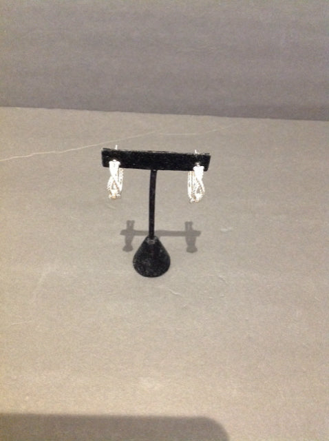 Yurman Style Silver Hoop Earrings