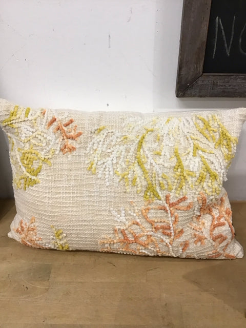 19"x13" Coral Reef Woven Lumbar Pillow