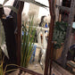 AS-IS Dark Wood Free Standing Mirror