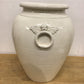21"x18" Cream Glazed Pottery Vase