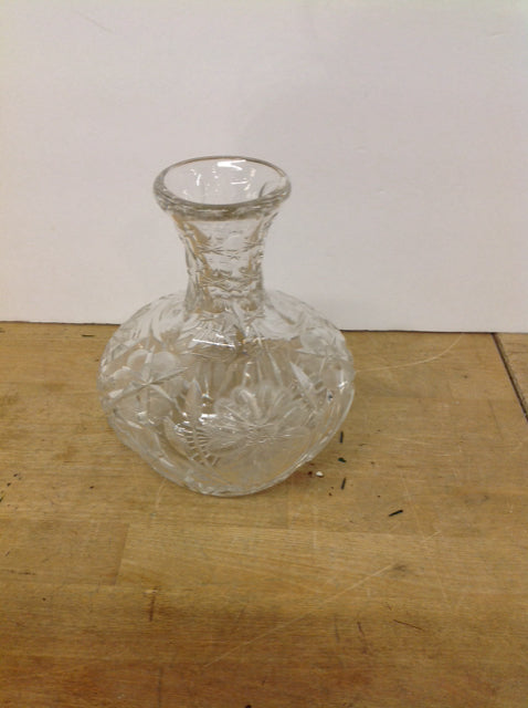 7.5" Carved Crystal Vase