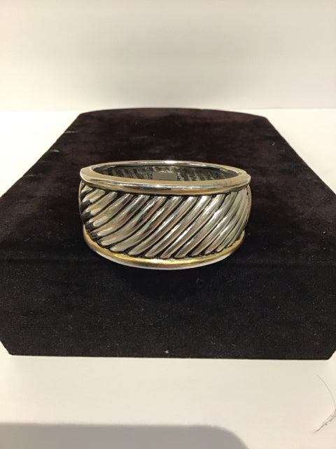 Silver/Gold Tone Cuff Bracelet