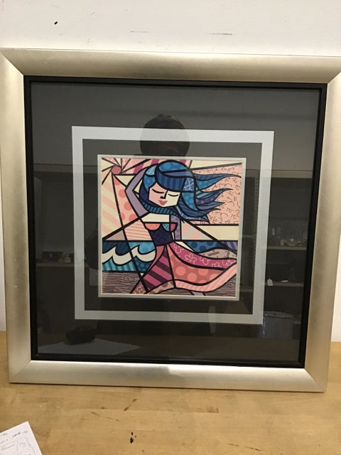 23"x 23" Britto Woman Dancing