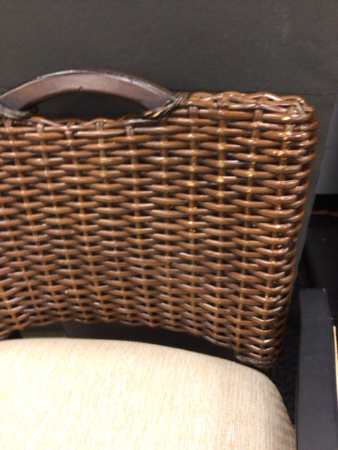 AS-IS Pair Of Largo International Woven Bar Stools(Wear On Rattan)