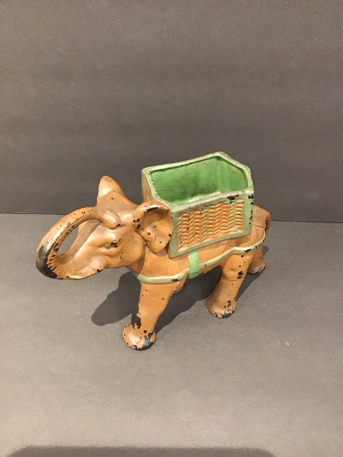 Brown Ceramic Elephant Planter