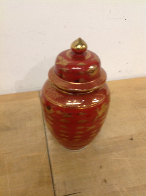 9" Japan Rust & Gold Ginger Jar