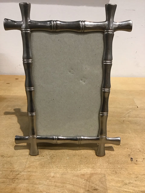 4"x6" Silver Metal Bamboo Photo Frame