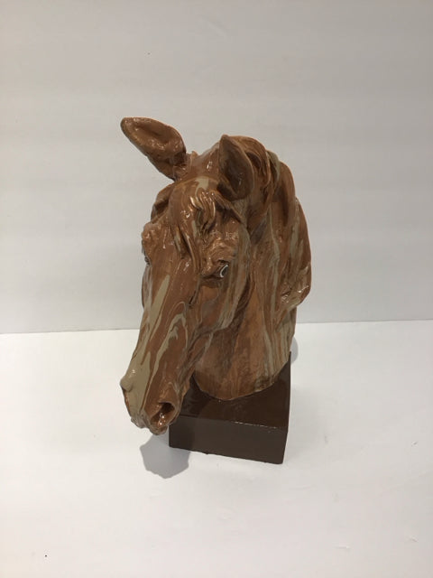 9x12 Brown Horse Head By Susan David