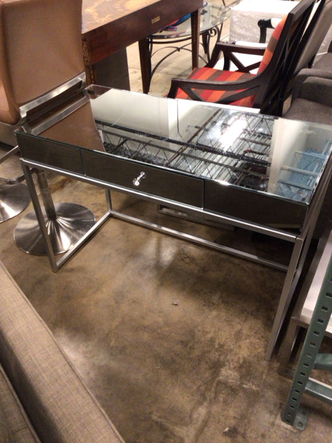Mirrored One Drawer Vanity/Desk