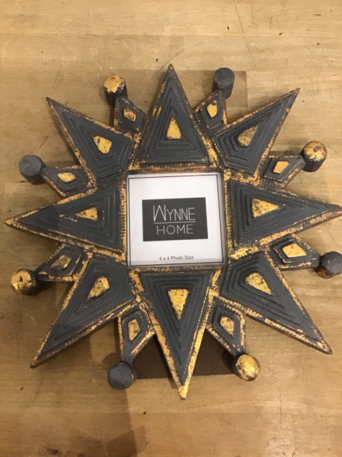 4"x4" Wynne Home Gol/Gray Photo Frame