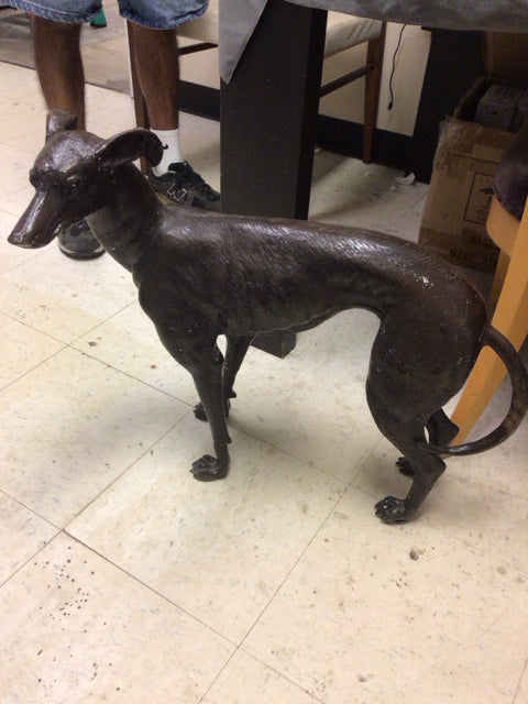 21" Metal Greyhound Sculpture