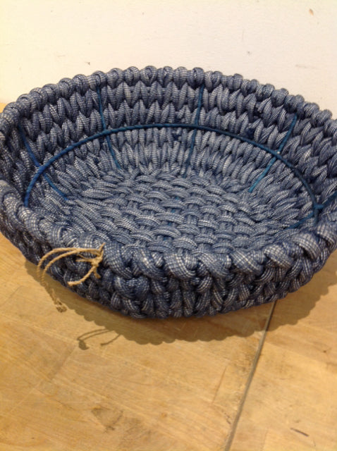 Basket- 15" Moderno Blue Fabric