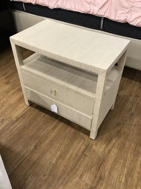 Grasscloth 2-Drawer Nightstand