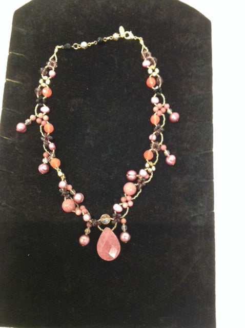 Rhodochrosite Pendant Necklace