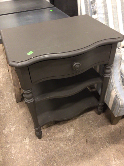 AS-IS Stanley Furniture One Drawer Grey Nightstand(Marks/Scratches)