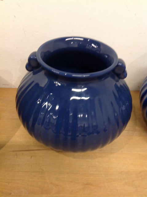 Vase- 8" Blue Ceramic