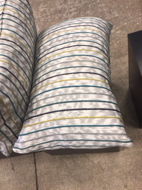 Grey Stripe Lumbar Pillow
