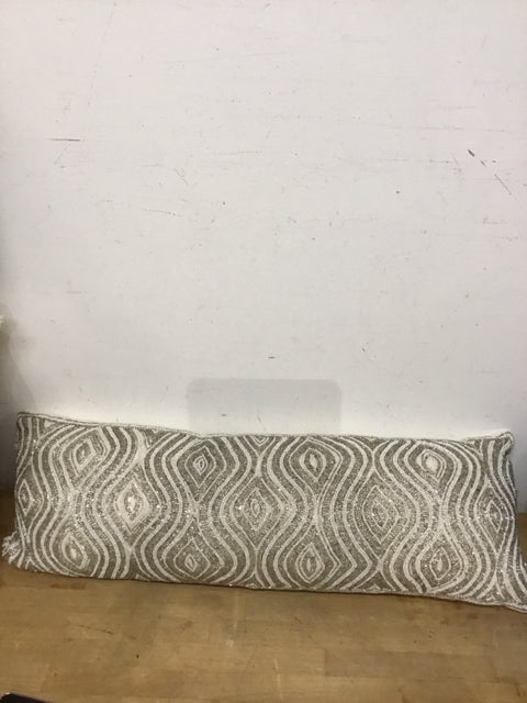 32"x12" Metallic Beaded Pillow