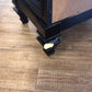 AS-IS Black Three Drawer Nightstand(Missing Chunk Back Leg)