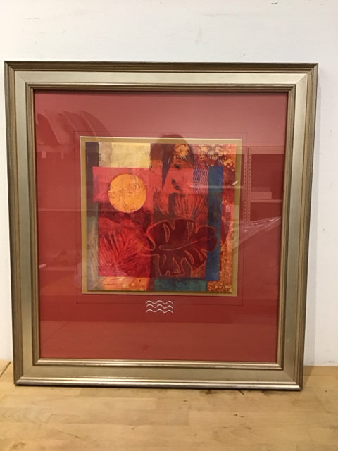 23x26 Framed Abstract Mixed-Media