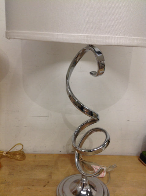 29" Chrome Spiral Lamp