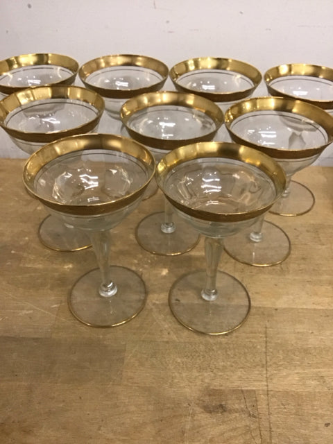 Set Of 9 5 7/8" Champagne/Sherbert By Tiffan-Franciscan