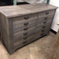 AS-IS 19" X 55" City Furniture Grey Six Drawer Dresser