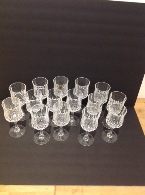 Set/15 Cristal d'Arques Longchamps Wine Glasses