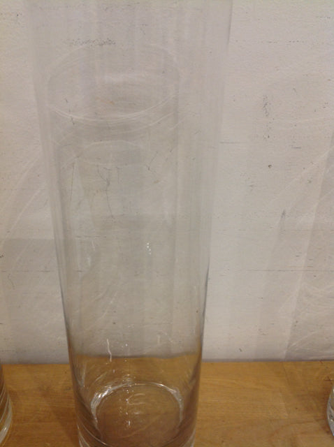 Vase- 16" Clear Glass Cylinder