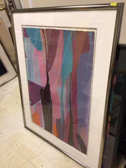 53 1/2" X 42" Signed Lamar Briggs "Ibiza" Framed Print