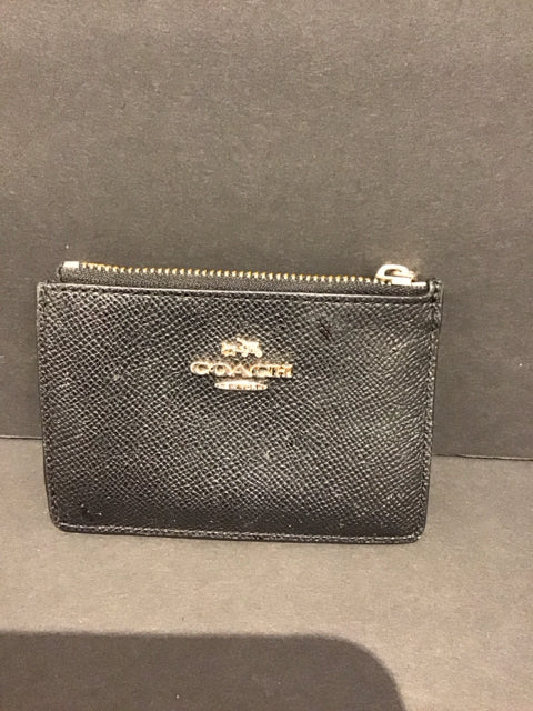 Coach Black Leather Change Card Holder